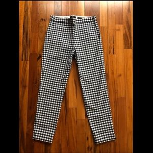 Cameron bi-stretch cotton pants in navy gingham